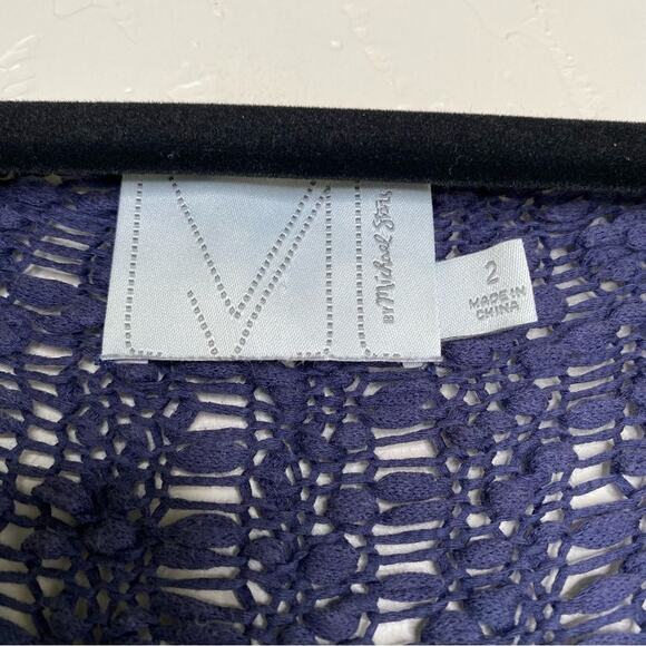 Michael Stars Purple Loose Knit 100% Cotton Scoop Neck Sweater XS - Picture 5 of 12